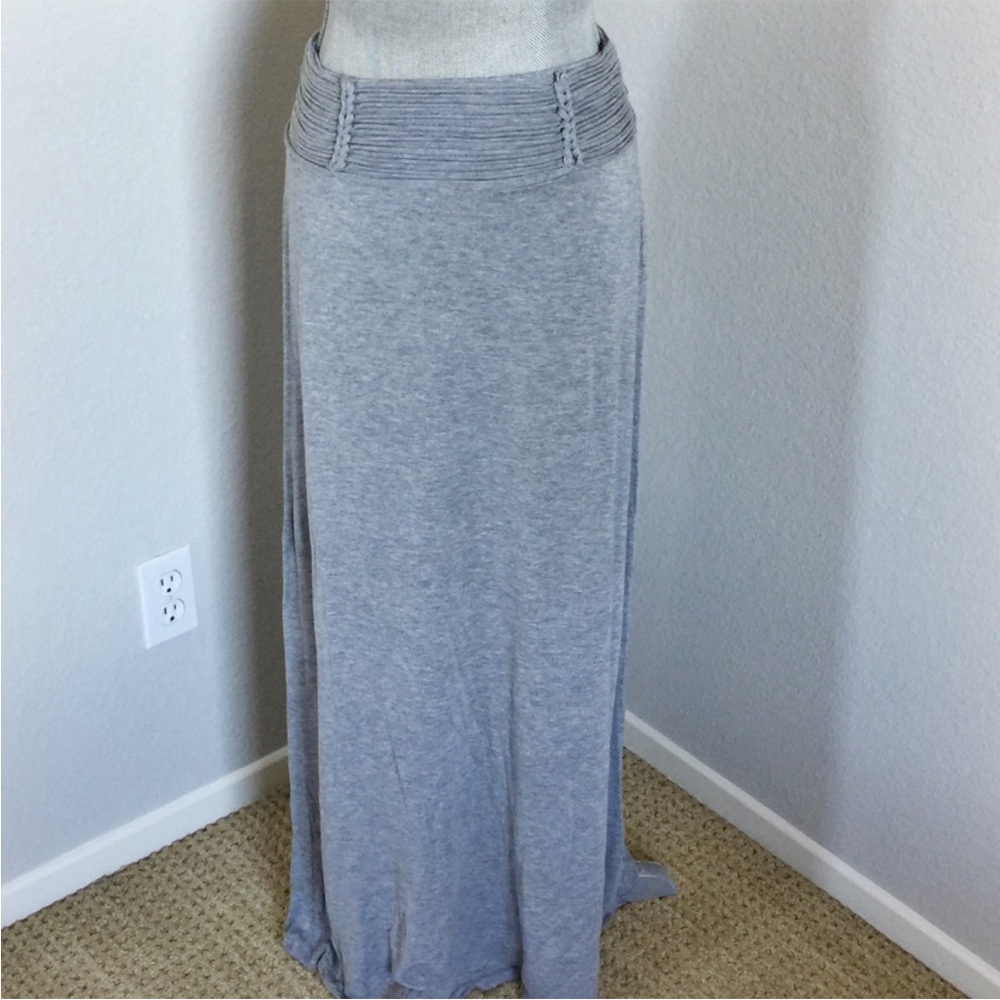 Max Studio Heather Gray Maxi Skirt Size Small
